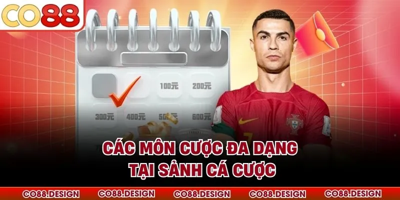 Các môn cược đa dạng tại sảnh cá cược